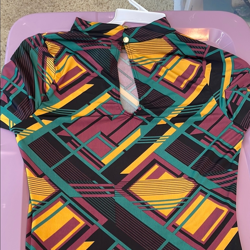 Geometric Patterned Women's Top